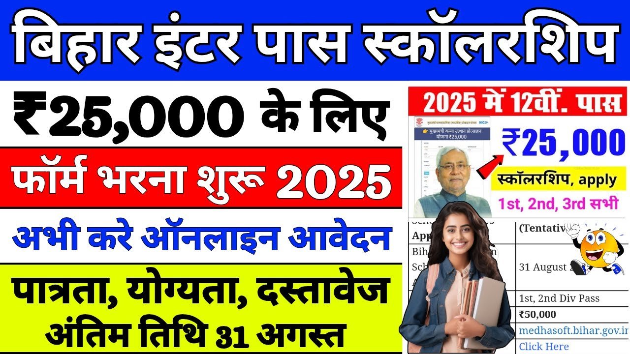 Bihar 12th Pass Scholarship 2025 Online Apply