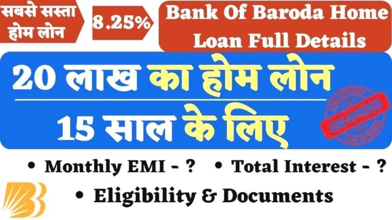 बैंक ऑफ बड़ौदा से 20 लाख का होम